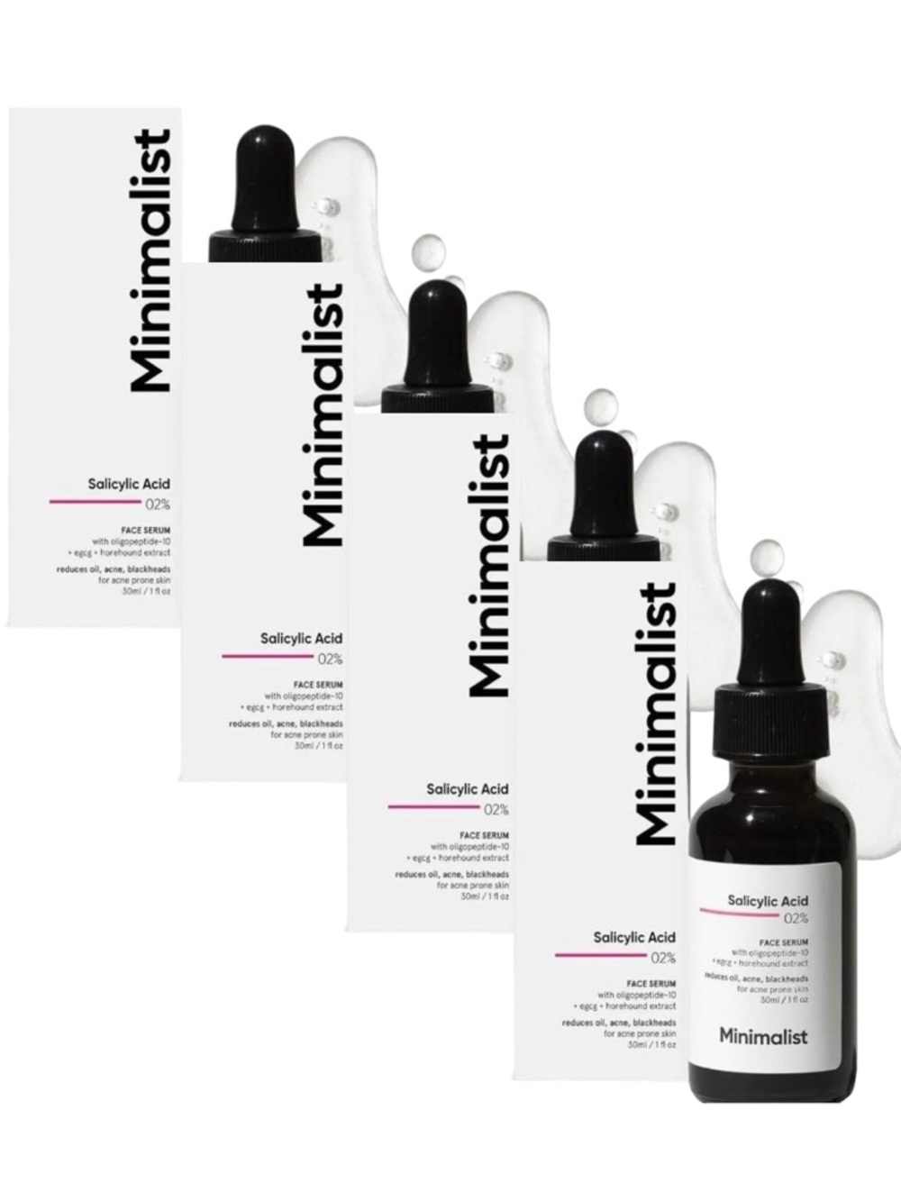 Minimalist Salicylic Acid 2% Serum For Acne, Blackhead & Open Pores bundle of 4!